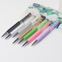 Vente en gros logo promotionnel stylo cristal en aluminium largeur d'écriture de 1.0mm pour offrir des souvenirs et des cadeaux