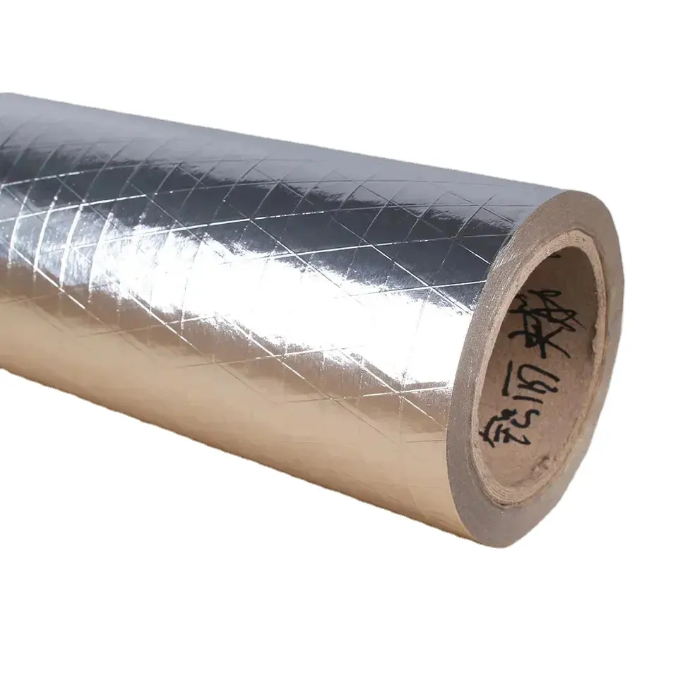 PP/adhesivo ignífugo/malla de 3 vías/papel Kraft/película de aluminio