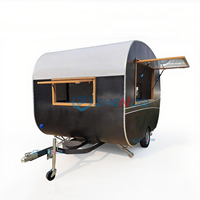 Remorque alimentaire électrique de luxe en acier inoxydable, dimensions personnalisables, double évier, équipement de cuisson sur mesure pour la restauration rapide - Vente chaude