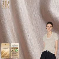Tissu en jersey de chanvre et coton respirant BoRan Textile OEM, écologique, doux, infroissable, pour chemises décontractées et vêtements d'intérieur