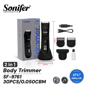 เครื่องโกนขน Sonifer SF-9761 สำหรับผู้ชาย กันน้ำ ล้างทำความสะอาดได้ ใช้งานได้นาน ไร้สาย ชาร์จไฟได้ ชุดอุปกรณ์ดูแลขน - Product Image 4