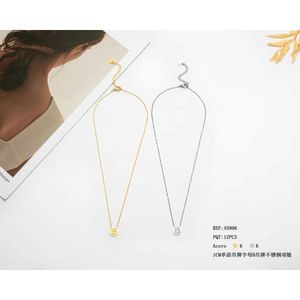 Collana con Ciondolo a Forma di Lettera B in Acciaio Inossidabile, Etichetta Singola da 1CM, Gioielli alla Moda - Product Image 3