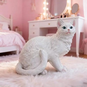 Sculpture de chat créative en résine imperméable, figurine de chaton mignonne, ornement de bureau, décoration d'intérieur, cadeau d'amour pour les <span class=keywords><strong>amoureux</strong></span> des chats - Product Image 3