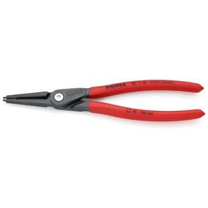 KNIPEX-Pince à circlips de précision 48 11 J0 pour circlips internes dans des trous d'alésage gris atramentisé, poignées avec plastique antidérapant - Product Image 1