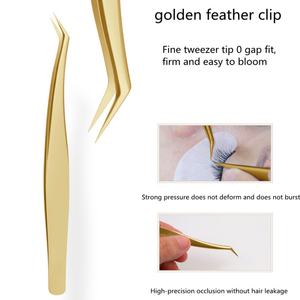 Pinky Leem Vente en gros Personnalisation Logo personnalisé Acier inoxydable Marque privée Pinces à épiler pour extensions de cils avec extensions de cils - Product Image 5