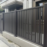 Clôture de jardin en aluminium à lattes verticales, 6 pieds, écologique, moderne, décorative, écran à lattes 3D pour jardin, cour