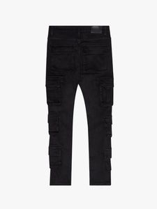 Jeans en denim pour homme HaiYao 2026, sur mesure, de haute qualité, noir délavé, coupe skinny, poches, streetwear, hip-hop, OEM ODM, Y2K, marque AM, coton - Product Image 2