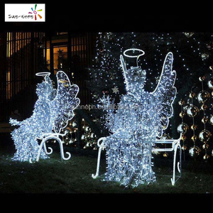 Decoraciones navideñas LED de ángel cruzado para exteriores 2027 - Product Image 3