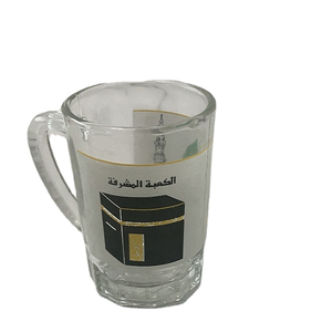 Yemem Top Sale <span class=keywords><strong>ZamZam</strong></span> tazza di vetro d'acqua personalizzata decalcomania Logo stile arabo fabbrica bicchiere tazza da tè Set per bere ogni giorno - Product Image 2