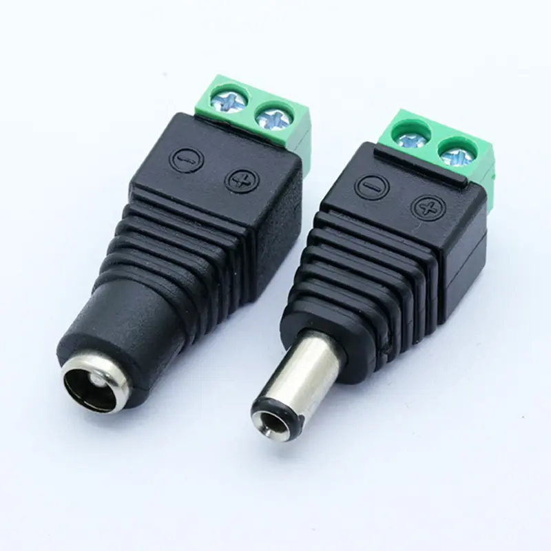 12V 2.5 x 5.5mm 5.5*2.5mm DC Power Male Plug Jack Adapter Connector Plug for CCTV single color LED Light