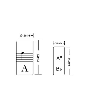 Melodion 32 <b>Key</b> Keyboard Instrument Sticker For Children Music Learning Piano Style Note <b>Labels</b> - Product Image 3