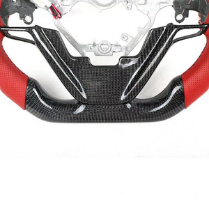 Carbon Fiber Racing Steering <b>Wheel</b> Red 44mm Inner Diameter For Toyota Land Cruiser Prado 3 <b>Spokes</b> Customizable - Product Image 3
