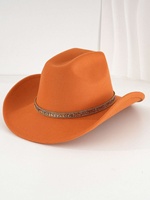 Chapeau de cowboy classique blanc en feutre à large bord pour adultes, idéal pour les mariages et les fêtes western - Vente en gros