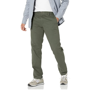 Pantalones Chinos de Hombre, Corte Slim Fit, Resistentes a las Arrugas, Frente Plano, Casuales, Elásticos, para Uso Diario y Oficina - Product Image 1