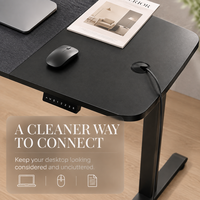 Bureau de travail électrique réglable en hauteur AOR, certifié FCC, multifonctionnel, surface en fibre de carbone, acier inoxydable, vente en gros d'usine