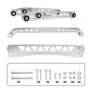 ชุดแขนควบคุมล่างหลังอะลูมิเนียม Auso-Racing รุ่น BWR สำหรับ Honda Civic EK ปี 96-00 แบบสามชิ้น สีเงิน แดง ทอง - Product Image 4