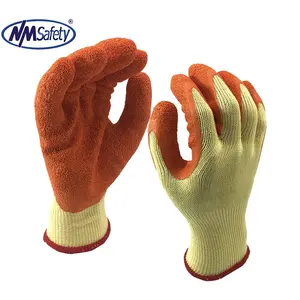 NMSAFETY ถุงมือยางสำหรับทำงานความปลอดภัยถุงมือผ้าฝ้ายโลโก้ที่กำหนดเองสวนถุงมือ Handjob ซัพพลายเออร์