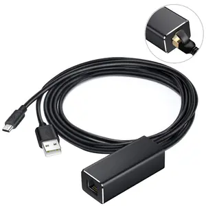 מיקרו USB כדי RJ45 Ethernet מתאם RJ45 למייקרו usb ethernet מתאם עבור אש טלוויזיה מקל עם USB אספקת חשמל כבל 100CM