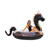 Piscine flottante gonflable en PVC personnalisée en usine, licorne de plage, lit flottant, piscine flottante