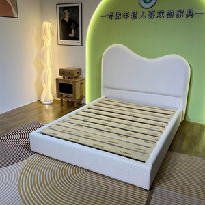 Letto moderno morbido e confortevole per bambini letto imbottito in tessuto bianco a forma di collina <span class=keywords><strong>testiera</strong></span> letto per bambini - Product Image 4