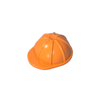 [Gobricks]GDS-90041 Pièces de construction en plastique ABS à l'échelle 1:8, casque 3833, casque de chantier