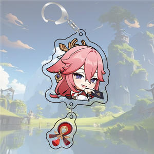 Llavero de Genshin Impact al por mayor, productos terminados, colgante periférico de juego con personajes como Naxi, Da Venti, Fennik, Xiao, Samban y Raiden <span class=keywords><strong>Shogun</strong></span> - Product Image 6