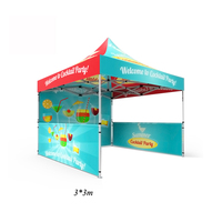 Tentes de réception promotionnelles personnalisées avec logo 10x20 pieds, robustes, imperméables et pliables pour les zones de supporters de football, intérieur/extérieur