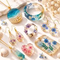 Résine de coulée transparente pour bijoux DIY, pendentifs, porte-clés, sous-verres et projets d'artisanat créatif