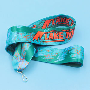 Usine en gros à bas <span class=keywords><strong>prix</strong></span> de haute qualité fait logo personnalisé en vrac imprimé cou polyester blanc lanière - Product Image 3