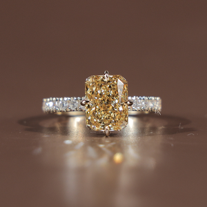 Anillo de Moissanita Redonda de 4 Quilates de Primera Calidad para Mujer, Plata, Oro de 10K, Oro de 14K, Oro de 18K, Joyería de Lujo para Compromiso y Boda - Product Image 1