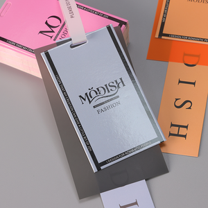 ป้ายแขวนสำหรับใส่เสื้อผ้าป้ายกระดาษศิลปะลายนูนเคลือบพร้อมเชือกอุปกรณ์เสริมเสื้อผ้า - Product Image 3