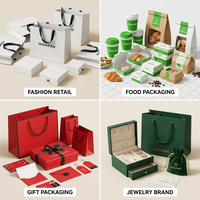 Sacs shopping en papier personnalisés avec logo, ruban et poignées en cordon, multicolores, pour boutique, vente au détail, cadeaux, magasin de mode, vente en gros