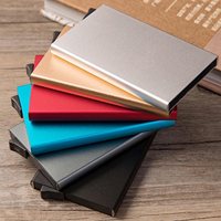 Dompet Kartu Identitas Anti Maling Pria Terlaris, Dompet RFID Logam, Tempat Kartu Bank