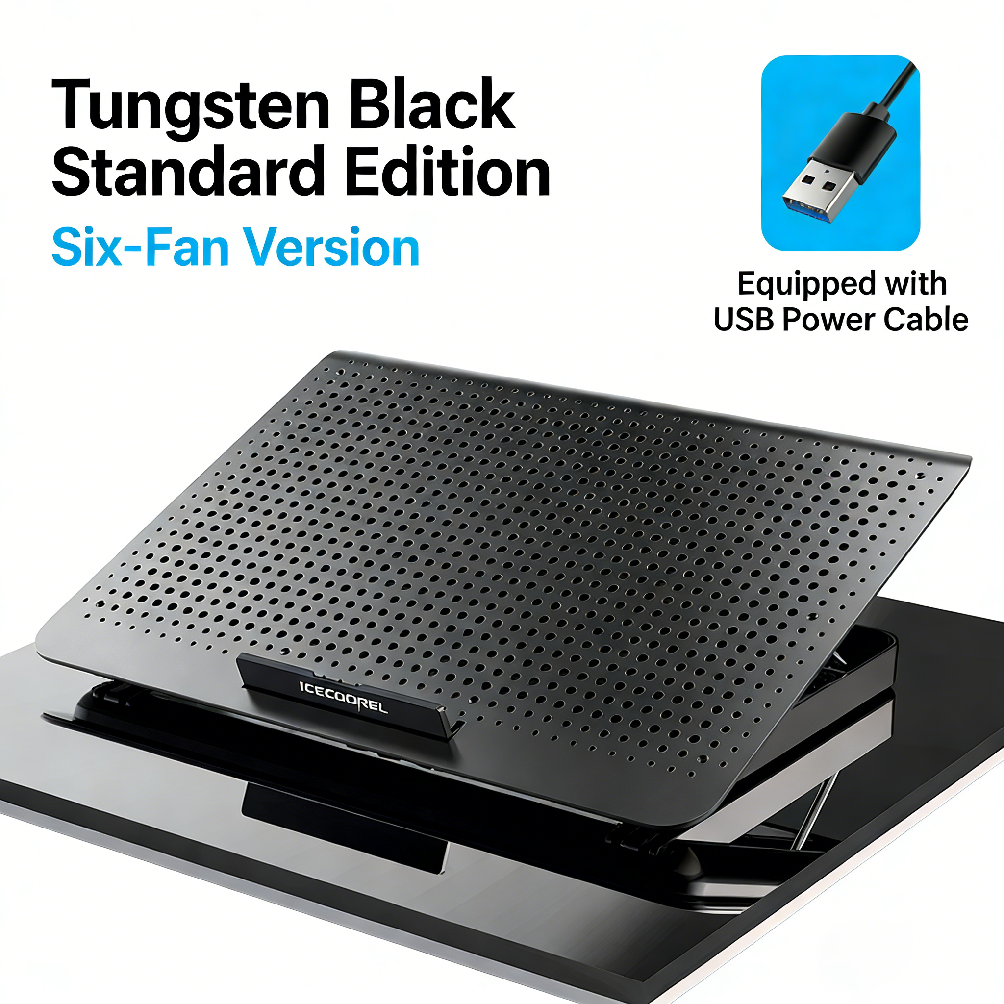 A19 Tungsten Black 6-Fan Standard