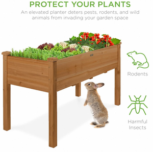 Meilleur choix de produits, pot de fleurs <span class=keywords><strong>en</strong></span> <span class=keywords><strong>bois</strong></span> rectangulaire, grand bac à plantes <span class=keywords><strong>en</strong></span> <span class=keywords><strong>bois</strong></span> pour jardin extérieur - Product Image 6