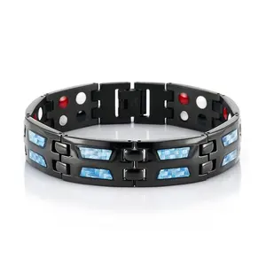 black Health Magnetic Bracelet Far-infrared Energy Positive Energy Bracelets Health Titanium Steel Bracelet