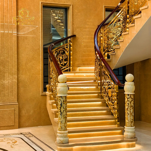 Rampe d'escalier extérieure durable au design moderne en laiton et <span class=keywords><strong>aluminium</strong></span>, fixation au sol pour <span class=keywords><strong>balcon</strong></span>, peinte, pour hôtels, marque MEIXI - Product Image 6