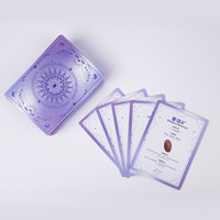 Cartes de tarot personnalisées Thriwa avec pierres et affirmations, bords arrondis, jeu d'oracle, personnalisez votre propre logo