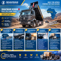 Camion benne poids lourd SHACMAN H3000S 8x4, moteur Weichai 380 CV, benne basculante 120T, neuf, norme Euro II, pour transport minier