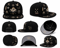 Casquette de baseball 5 panneaux brodée 3D tendance en coton délavé style vintage réglable avec fermeture snapback pour hommes et femmes, idéale pour le streetwear et le golf