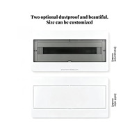 Boîtier de distribution électrique encastré pour usage domestique, large, avec couvercle blanc/transparent, pour courants forts, interrupteur électrique dissimulé