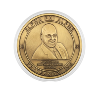 Pièce de monnaie personnalisée en zinc avec gravure religieuse 3D et impression numérique pour la publicité et les cadeaux de fraternité