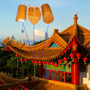 Tegole smaltate cinesi eleganti glassa gialla di lunga durata per tetti antichi stile imperiale Design moderno - Product Image 1