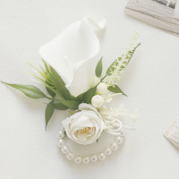LO-1127 Corsage de mariage élégant blanc style Forêt pour Hôtesse, Cérémonien, Invités et Demoiselle d'honneur – Décoration de poignet