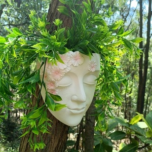 Maceta Moderna con Diseño de Rostro y Flor - Macetero Creativo de Resina para Montar en la <span class=keywords><strong>Pared</strong></span>, para Decoración de Jardín, Patio y Paisaje - Product Image 4
