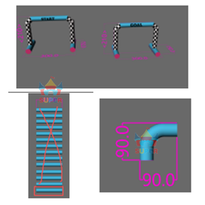 Pista de Carreras Inflable de PVC Personalizada para Interiores/Exteriores y Juegos de Autos de Choque para Niños en Parques de Trampolín - Product Image 3