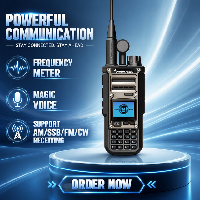 Metal Shell TK11(8) 10W Output Handheld Analog Walkie Talkie Frequency Meter Two Way Radio 3000mAh Big Battery PC Programmable