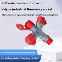 Connecteur industriel étanche IP67/IP44 en laiton, 3/4 cœur, 5 trous, 16A/32A, type T/Y