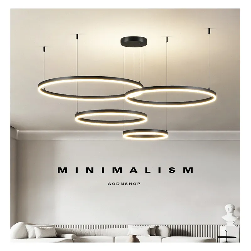 2023 lüks oturma odası için özelleştirilmiş boyutu oteller avize başucu Modern Minimalist Metal yaratıcı kişilik kolye lamba