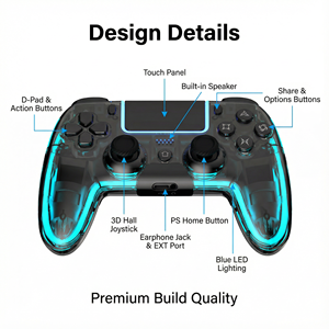 Control Remoto Inalámbrico <span class=keywords><strong>para</strong></span> Juegos YJT-4JP2012, Joystick con Luz RGB y Vibración <span class=keywords><strong>para</strong></span> Consola de Videojuegos Playstation <span class=keywords><strong>PS4</strong></span> - Product Image 3